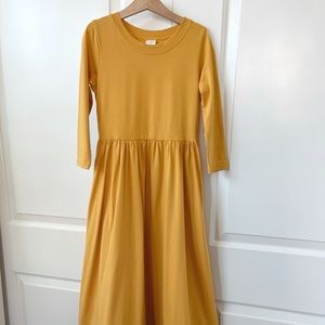 Happy Rose Long Dress Yellow cotton